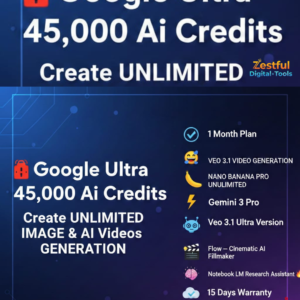 Google Ultra Plan – 45,000 AI Credit
